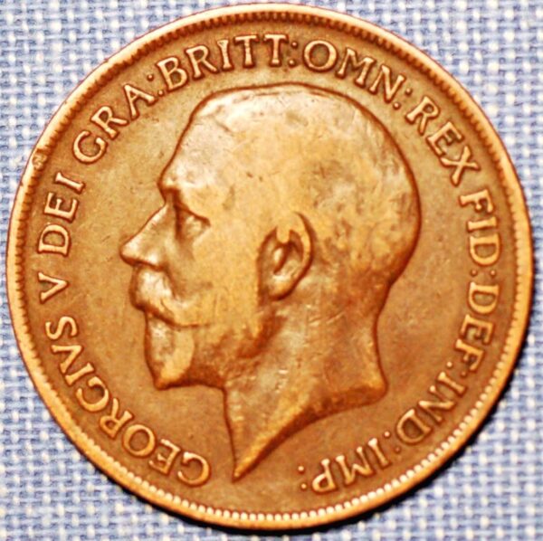 Great Britain George V One Penny 1917 - Image 2