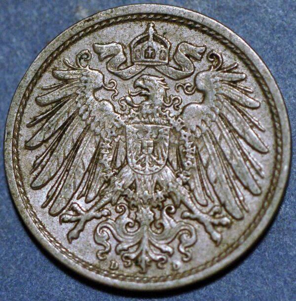 Germany Empire 10 Pfennig 1913 D Wilhelm II KM#12 - Image 2