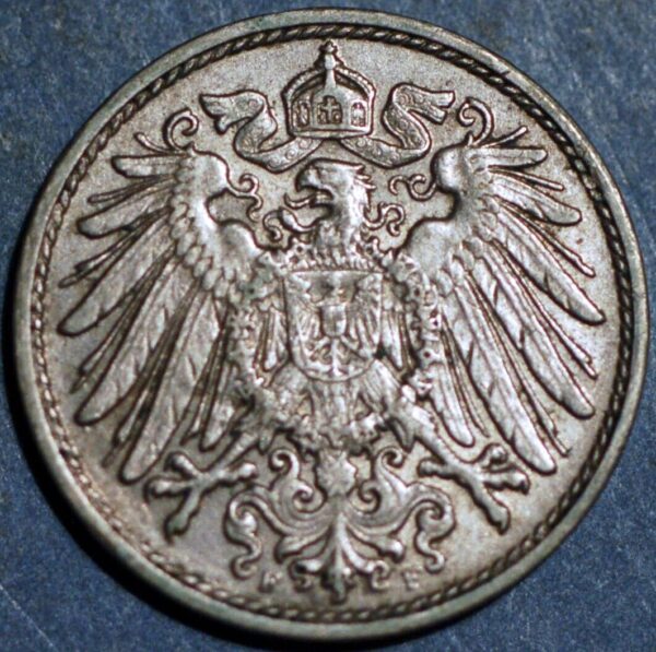 Germany Empire 10 Pfennig 1914 F Wilhelm II KM# 12 - Image 2