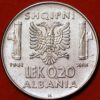 0.20 Lek 1941 Vittorio Emanuele III Italian Occupation Albania