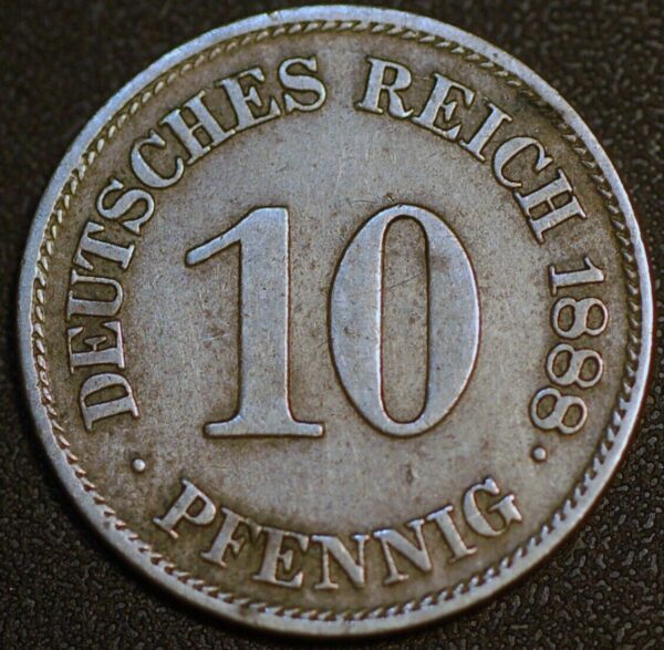 Germany Empire 10 Pfennig 1888 E KM#4