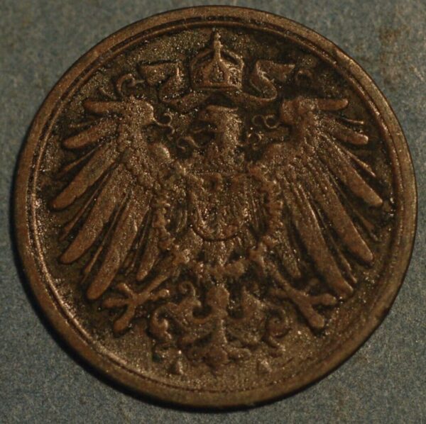 Germany 1 Pfennig 1905 A Wilhelm II KM# 10 - Image 2