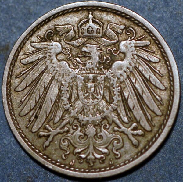 Germany Empire 10 Pfennig 1911 J Wilhelm II KM# 12 - Image 2