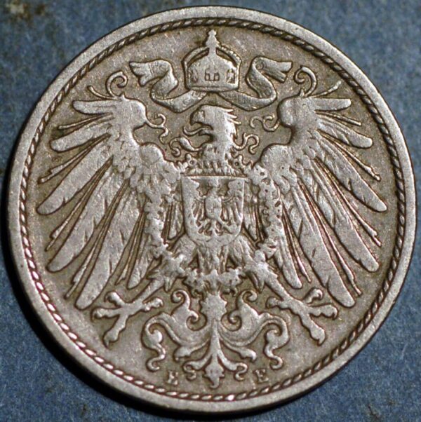 Germany Empire 10 Pfennig 1900 E Wilhelm II KM# 12 - Image 2