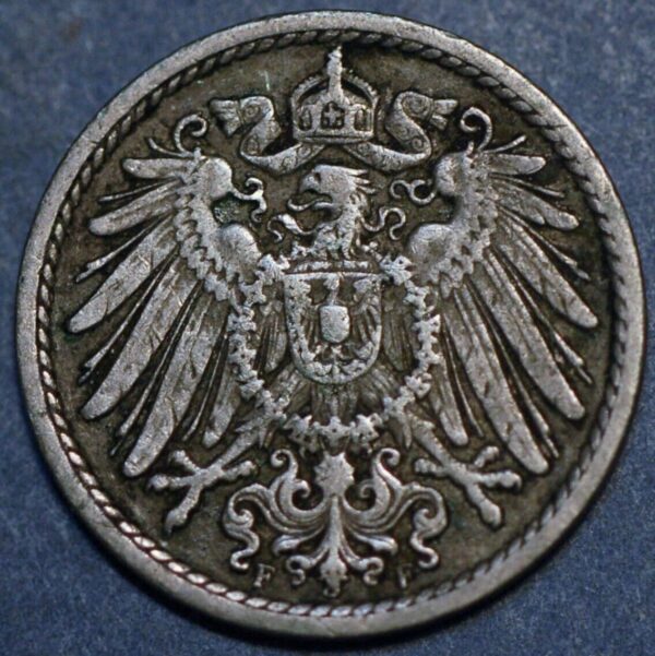 Germany Empire 5 Pfennig 1906 F KM# 11 - Image 2