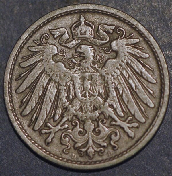 Germany Empire 10 Pfennig 1906 D Wilhelm II KM# 12 - Image 2