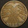 Germany Weimar Republic 10 Reichspfennig 1924 F KM# 33 - Image 2