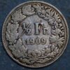 Switzerland 1/2 Franc 1909 KM#23 - Image 2