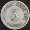 Germany Empire 5 Pfennig 1876 D KM# 3