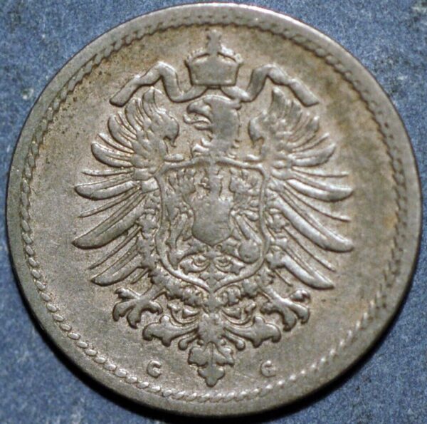 Germany Empire 5 Pfennig 1889 G KM# 3 - Image 2