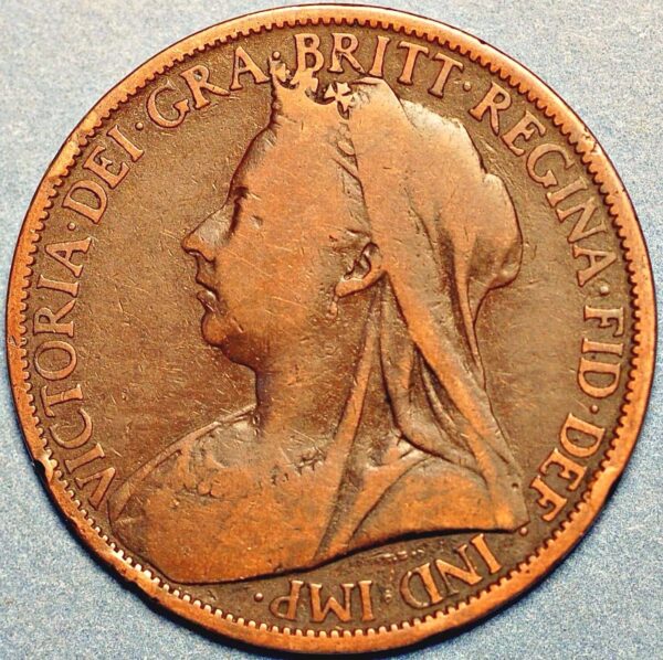 Great Britain One Penny 1900 Victoria Queen