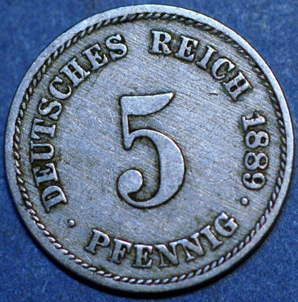 Germany Empire 5 Pfennig 1889 E KM# 3