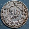 Switzerland 1/2 Franc 1907 B KM# 23 - Image 2