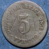 Germany Empire 5 Pfennig 1875 F KM# 3