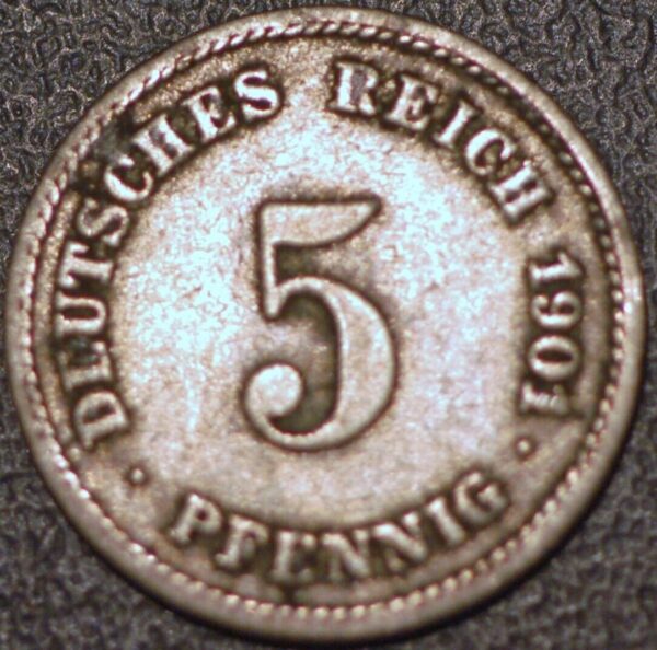 Germany Empire 5 Pfennig 1901 E KM# 11