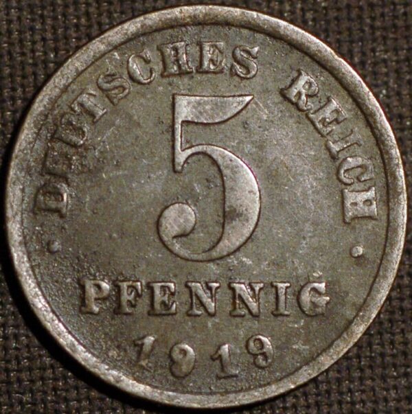 Germany Empire 5 Pfennig 1919 G KM# 19