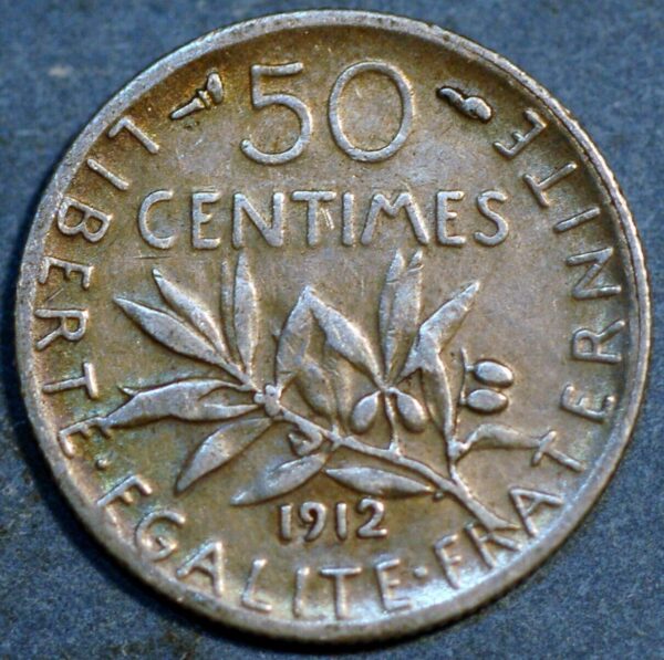 France 50 Centimes 1912 KM# 854