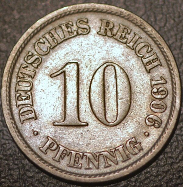 Germany Empire 10 Pfennig 1906 F Wilhelm II KM# 12