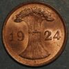 Germany Weimar Republic 2 Reichspfennig 1924 A KM# 38