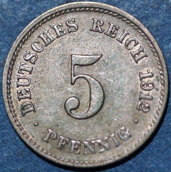 Germany Empire 5 Pfennig 1912 J KM# 11