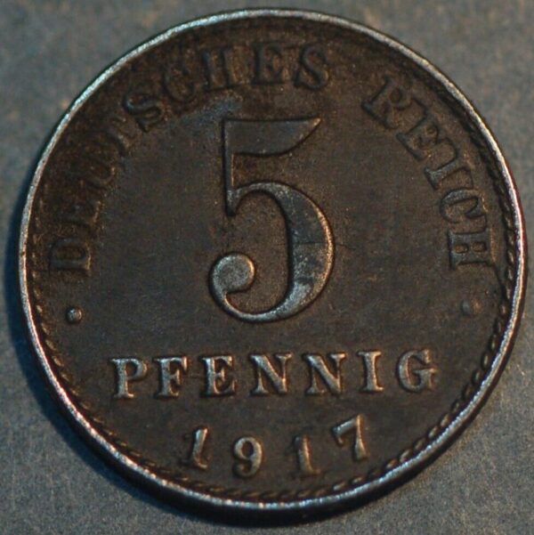 Germany Empire 5 Pfennig 1917 A KM# 19