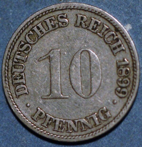 Germany Empire 10 Pfennig 1899 G Wilhelm II KM# 12