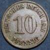 Germany Empire 10 Pfennig 1913 D Wilhelm II KM# 12