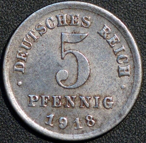 Germany Empire 5 Pfennig 1918 J KM# 19