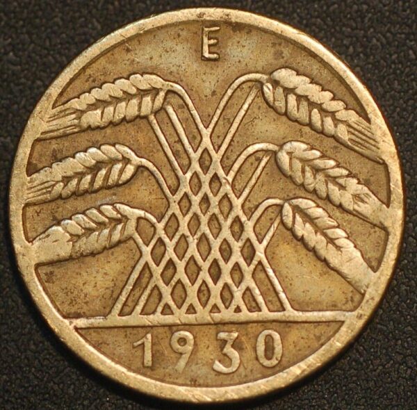 Germany Weimar Republic 10 Reichspfennig 1930 E KM#40