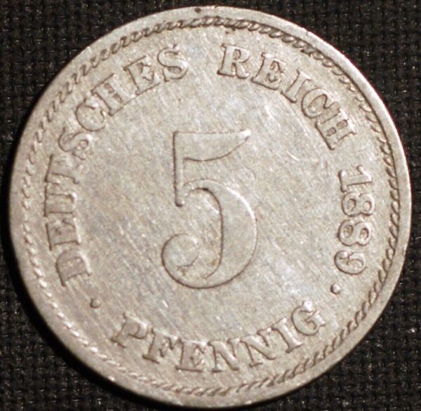 Germany Empire 5 Pfennig 1889 E KM# 3