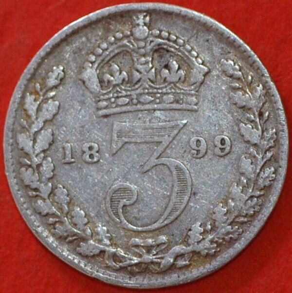 Great Britain 3 Pence 1899 KM# 777