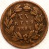 20 Reis 1884 Louis I Portugal 