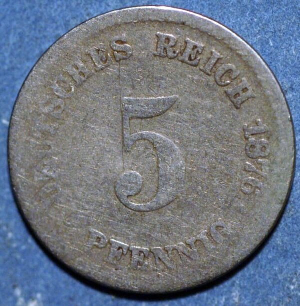 Germany Empire 5 Pfennig 1876 E KM# 3