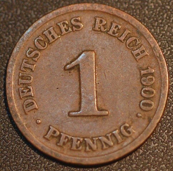 Germany 1 Pfennig 1900 D Wilhelm II KM# 10