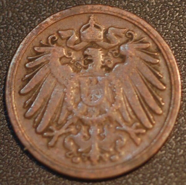 Germany 1 Pfennig 1900 D Wilhelm II KM# 10 - Image 2