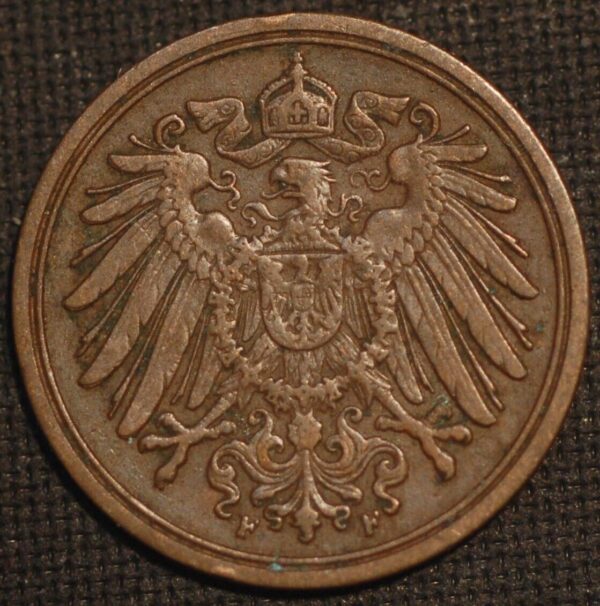 Germany 1 Pfennig 1890 F Wilhelm II KM# 10 - Image 2