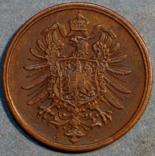 Germany Empire 2 Pfennig 1874 C KM# 2 - Image 2