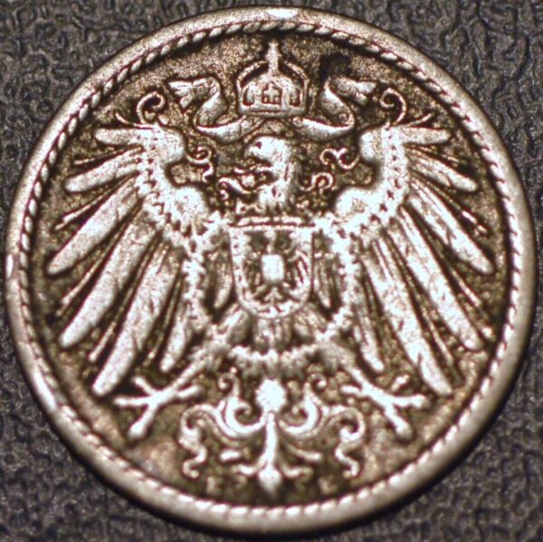 Germany Empire 5 Pfennig 1901 E KM# 11 - Image 2