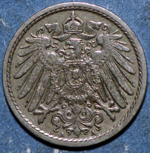 Germany Empire 5 Pfennig 1901 A KM# 11 - Image 2