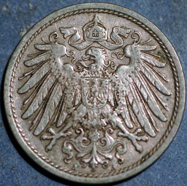 Germany Empire 10 Pfennig 1909 A Wilhelm II KM# 12 - Image 2