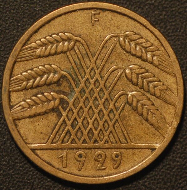 Germany Weimar Republic 10 Reichspfennig 1929 F KM# 40