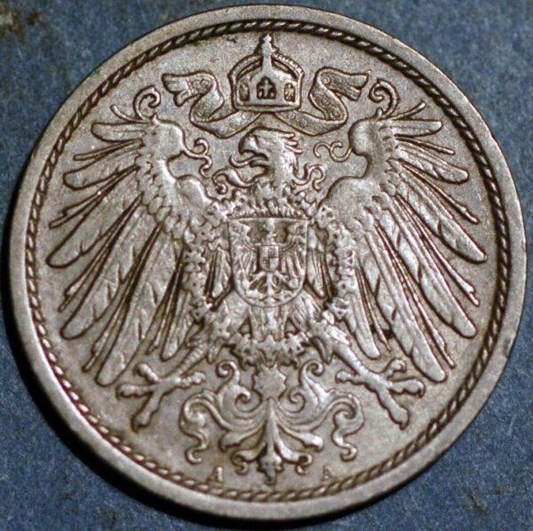 Germany Empire 10 Pfennig 1912 A Wilhelm II KM# 12 - Image 2