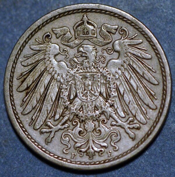 Germany Empire 10 Pfennig 1912 E Wilhelm II KM# 12 - Image 2