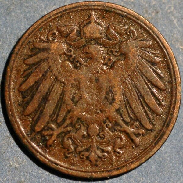 Germany 1 Pfennig 1899 Wilhelm II KM# 10 - Image 2