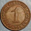 Germany Weimar Republic 1 Reichspfennig 1927 D KM# 37 - Image 2