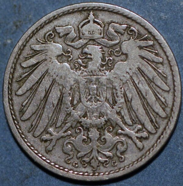 Germany Empire 10 Pfennig 1899 G Wilhelm II KM# 12 - Image 2