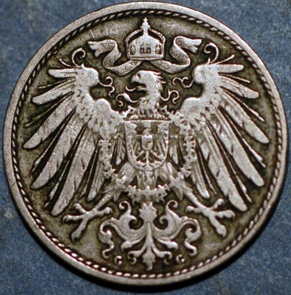 Germany Empire 10 Pfennig 1899 G Wilhelm II KM# 12 - Image 2