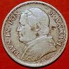 Italy Papal States 1 Lira 1868 R Pius IX KM# 1378 silver - Image 2