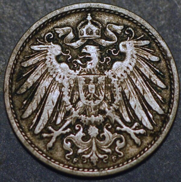 Germany Empire 10 Pfennig 1901 F Wilhelm II KM# 12 - Image 2