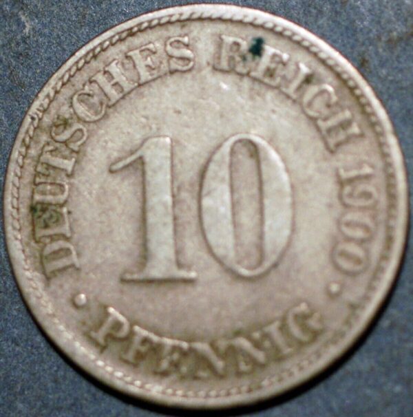 Germany Empire 10 Pfennig 1900 Wilhelm II KM# 12